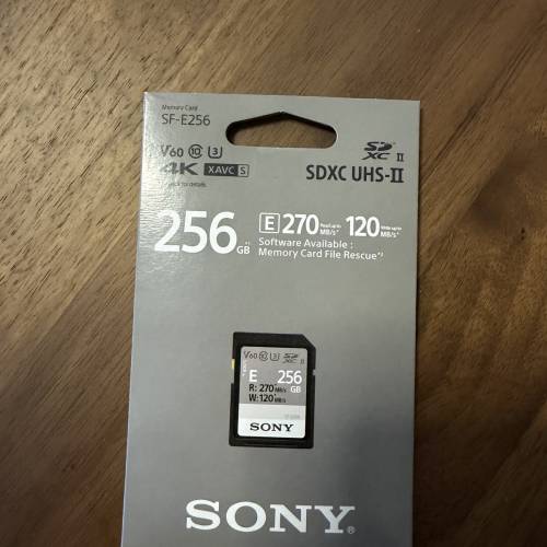 Sony Sdxc E Series 256GB Uhs-ii Class 10 U3 V60  記憶卡