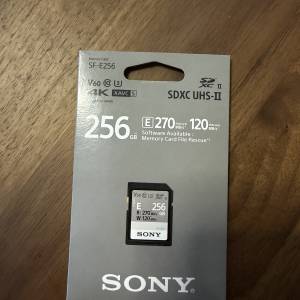 Sony Sdxc E Series 256GB Uhs-ii Class 10 U3 V60  記憶卡