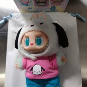 Popmart Labubu x Sanrio 掛件盲盒 PC狗
