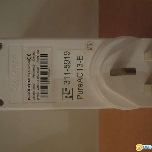 Sollatek 電源保護器 250 V 13A PureAC13 Mains Protector组合浪涌和噪音保护