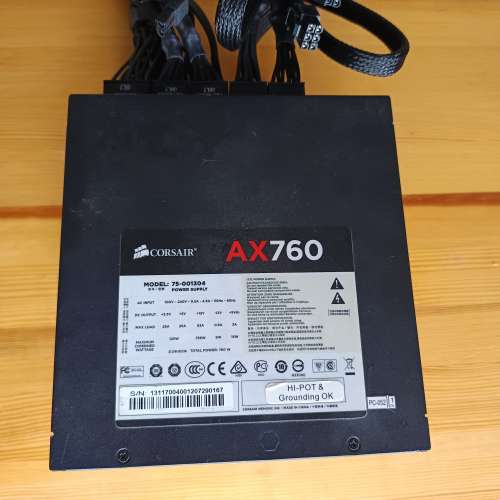 Corsair AX760 全模組80+白金火牛