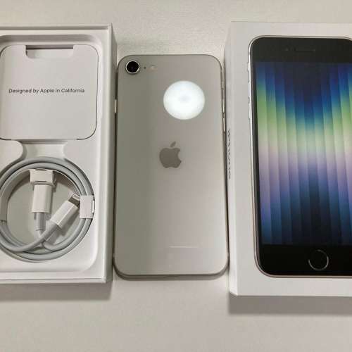 電池100% 白色 iPhone se3 se 3 2022 64gb 90日保養 WhatApp 6497 6645