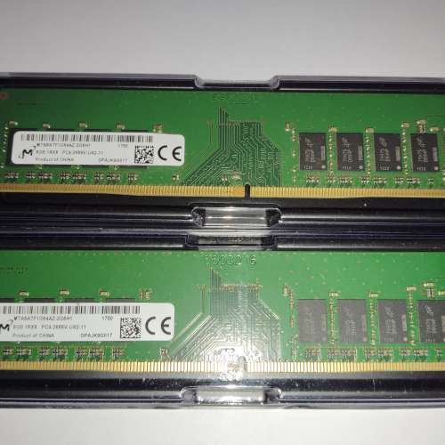 Micron DDR4 2666Mhz  8GBx2 (16GB) MTA8ATF1G64AZ-2G6H1 ram（9成新，100% work，...