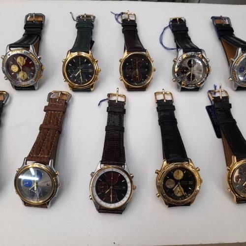 罕有全新Vintage Seiko 7T32 Alarm Chronograph w/Original Seiko Leather Strap (...