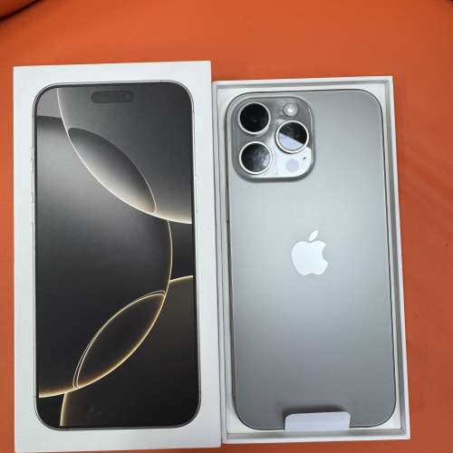 99%New iPhone 16 Pro Max 256GB 原色 香港行貨 電池效能100% 全套有盒有配件 自用首...