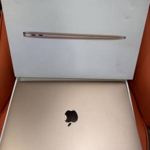 99%New MacBook Air 13吋 M1 2020年 8+256SSD 玫瑰金色 全套有盒有配件 香港行貨 首...
