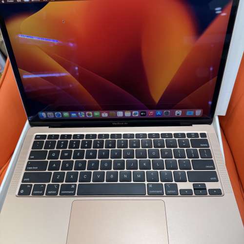 99%New MacBook Air 13吋 M1 2020年 8+256SSD 玫瑰金色 全套有盒有配件 香港行貨 首...