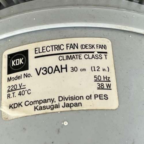 KDK V30AH 12 吋 (30cm) 座檯風扇 KDK 12 inches table fan 清屋出售 HK$80.00