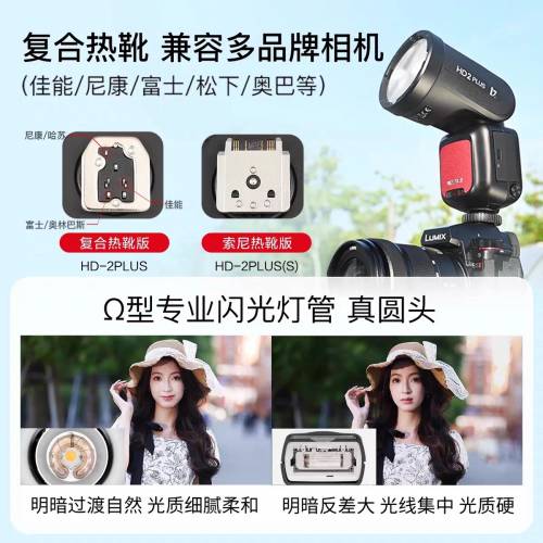 Jinbei  金貝HD-2Plus高速機頂閃光燈，TTL、鋰電款。
