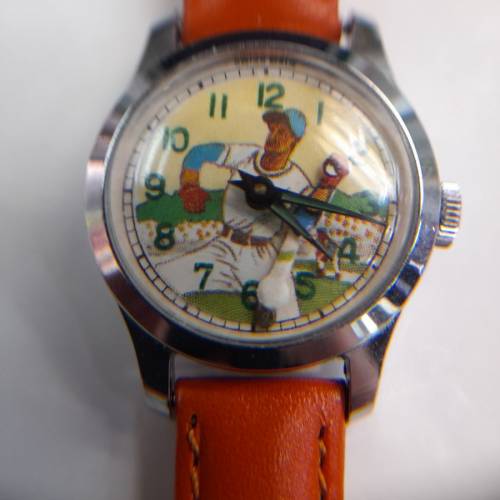 全新Vintage 1950 Swiss ARIOS上鍊 U.S.Comic Watch ( 每秒棒打二次 )