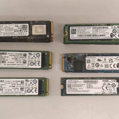 Samsung Toshiba SK M.2 512GB NVMe SSD 健康度96-100%