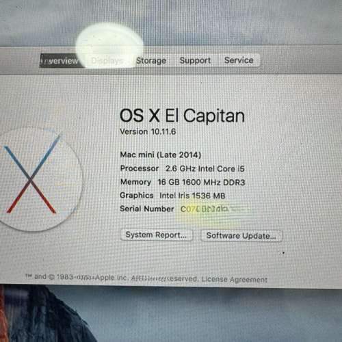 出售一部Mac Mini 2014 i5 16GB RAM  512GB SSD