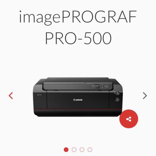 近全新佳能祇用一次Canon Pro 500 12色噴墨 專業 A2彩色打印機 (淨機身和噴墨頭）