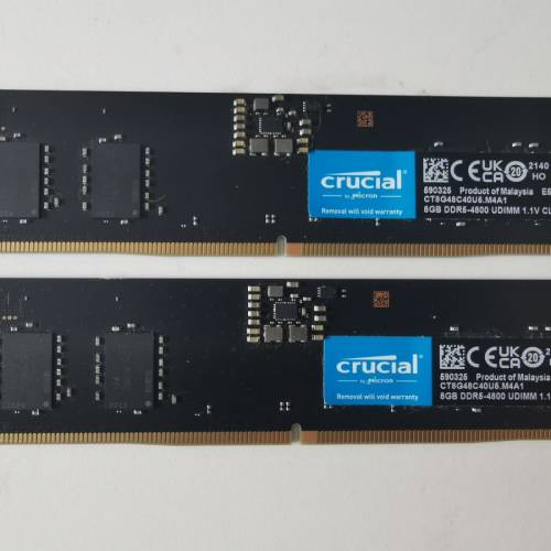 Crucial 8gb ddr5 4800mhz 一對