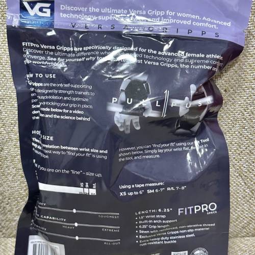 VG Versa Gripps FitPro 重量訓練握把 R/L 7-8"