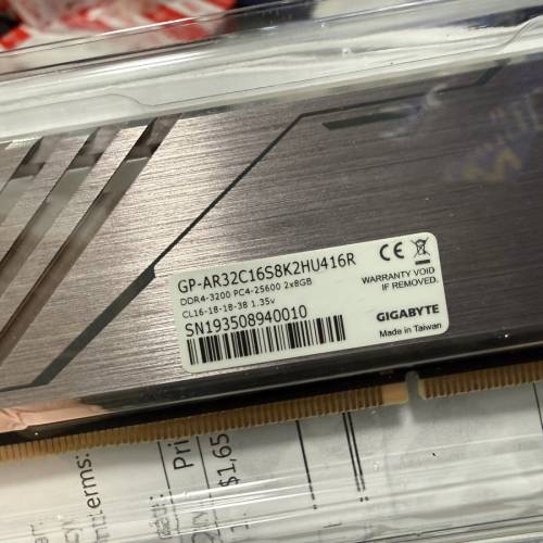 Aorus (Gigabyte) RGB DDR4-3200 8GB x2