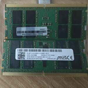 🉑置換 6400Mhz 64GB 32GB DDR5 Micron Laptop notebook RAM 手提電腦記憶體