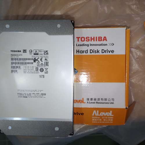 16TB Toshiba 東芝 硬碟 MG08ACA16TE 16 TB Enterprise 3.5"inch 7200rpm SATA3