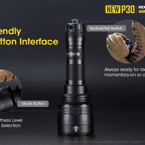 Nitecore NEW P30 狩獵電筒 超強力618米照射