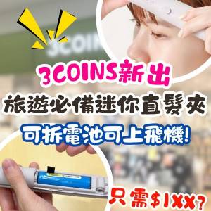 3COINS Mini Hair Straightener 無線直髮夾 可拆電上飛機
