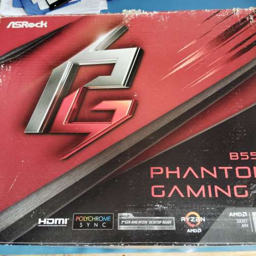 ASRock B550 Phantom  Gaming 4 DDR4 ATX主板 (99%新，未上過機，私保1個月)