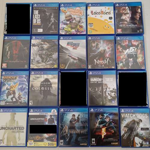 Playstation PS4每個game$70,PS3 $40,碟無花