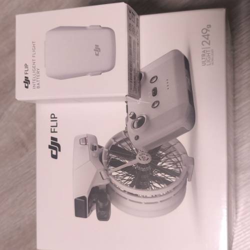 DJI Flip 航拍機未開封（不包控）連電池管家三電，保用到3/27
