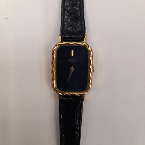 古董Vintage 1980 Seiko 2320-5440 Socie Lady's Quartz Watch w/ Leather Strap
