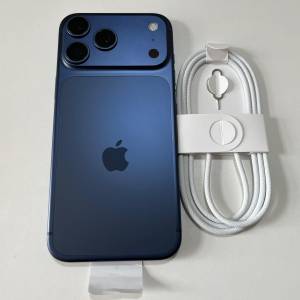 現貨藍色 iPhone 17 pro max 2tb 電池100%充電20次外觀全新 蘋果保養2026/11/2 wha...