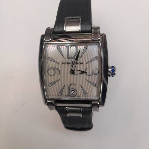 Ulysse Nardin Caprice Automatic Watch w/Diamond Indexes & Transparent Back