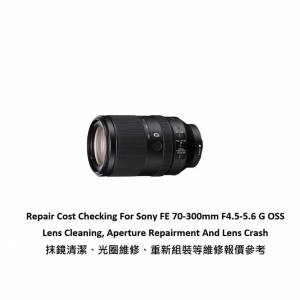 Repair Cost Checking For Sony FE 70-300mm F4.5-5.6 G OSS Lens Cleaning