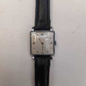Vintage Swiss Mechanical Watch W/Leather Strap