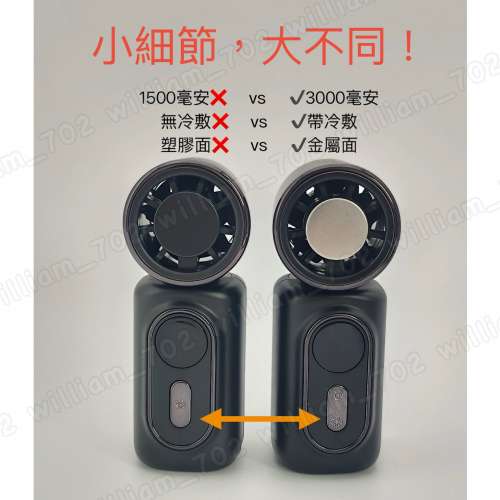 🔥 全新款 高階 旗艦款 冷敷 可夾式 小風扇 3000mAh 風扇 迷你風扇 強風 循環 *包郵...