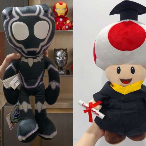 🌟直接留言需要日期👏 Marvel black panther graduation plush toy gift present 歐...