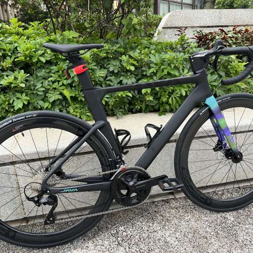 消光黑色 51碼 JAVA FUOCO TOP 火6 24速 油剎桶軸 碳刀碳纖維公路車 送水架前後蛙燈