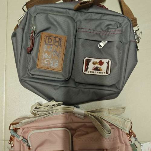Doughnut Satchel Dreamwalker 斜肩包 粉紅/灰色