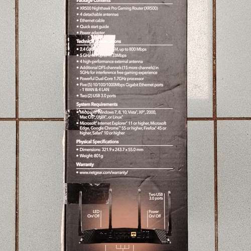 自带加速器NETGEAR XR500 夜鹰電競Gigabit Dual band Router 95% New