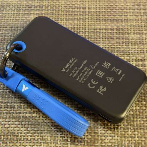 99% New Verbatim USB 3.2 Gen2 USB-C Pocket SSD 2TB（附 匙扣式USB-C 傳輸線）
