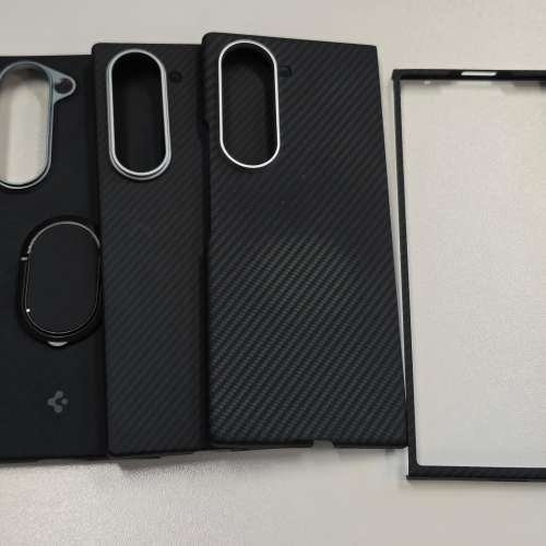 Samsung Galaxy Z Fold 6 專用 凱夫拉超薄碳纖維手機殼 面殼 x 1 / 金屬鏡頭環底殼...