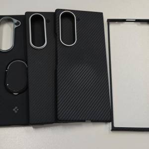 Samsung Galaxy Z Fold 6 專用 凱夫拉超薄碳纖維手機殼 面殼 x 1 / 金屬鏡頭環底殼...