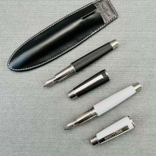 Breitling fountain pen 罕有盒裝真皮筆套 not Rolex Tudor Omega Orix