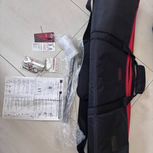 miliboo MTT702B 碳纤维专业摄像机脚架 连MYT803云台+可拆多机位支架 双机拍摄