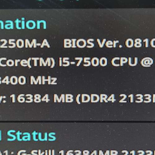 Intel i5 7500 & Asus B250M-A