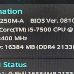 Intel i5 7500 & Asus B250M-A