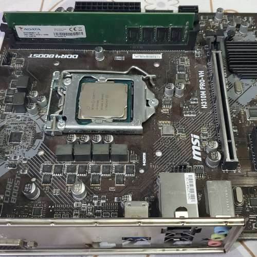 Intel Core i3-8350K cpu + MSI H310M PRO-VH mATX + ADATA 8GB DDR4-2400 ram