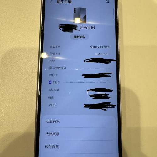 Samsung Galaxy Z Fold 6 行貨銀色