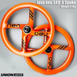 ( JAVA  NEO 改裝 ) UNION JACK 16吋 349 碟剎桶軸 碳纖維四刀輪組