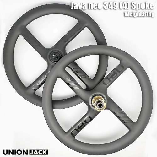 ( JAVA  NEO 改裝 ) UNION JACK 16吋 349 碟剎桶軸 碳纖維四刀輪組