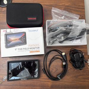 富威德 FEELWORLD FW568S 6寸摄影监视器｜SDI/HDMI双接口｜全套配件齐