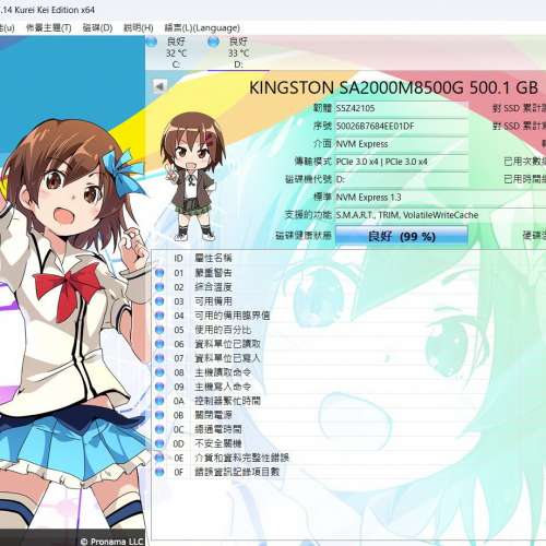 Kingston A2000 M.2 2280 NVMe SSD 500GB SA2000M8500G